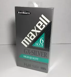 Maxell GX-Silber schwarz Magnetit T-120 VHS Videoband werkseitig versiegelt - Bild 1 von 2
