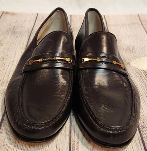 Bally Dark Brown Horsebit Leather Loafers Made In Switzerland Men’s Sz US 8.5 - Picture 1 of 7