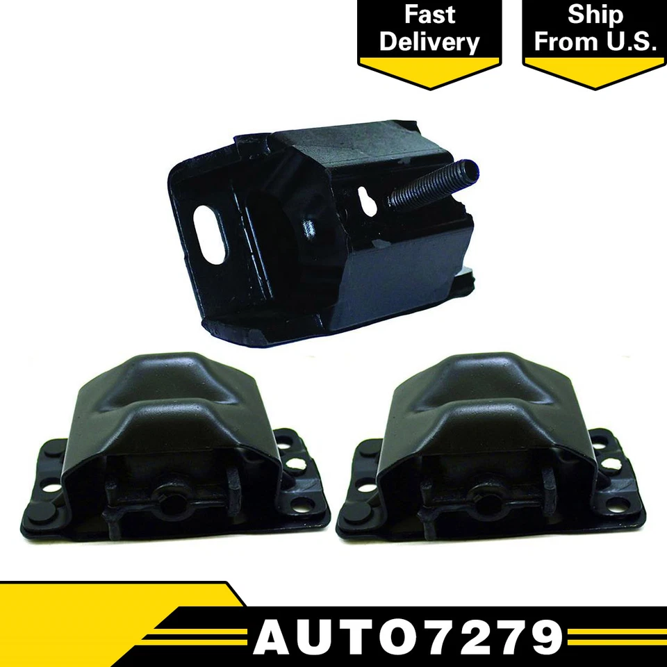 DEA Engine&Trans Mount Set of 3 AT/MT fits 94-99 C1500 SUBURBAN 5.7L 4L80-E 4Spd - Image 1 of 4