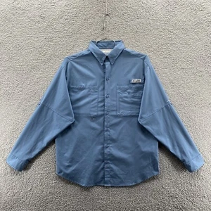Columbia Sportswear Herren mittelblau Langarm Knopfleiste PFG Omni-Shade Hemd - Bild 1 von 12