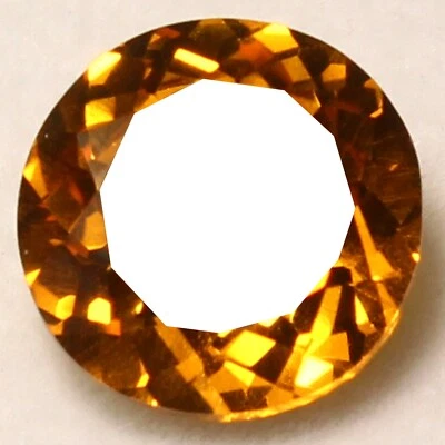 Gemas sueltas redondas certificadas de zafiro natural de champán Montana de 6,60 quilates 11x11 mm Foto 1 de 4