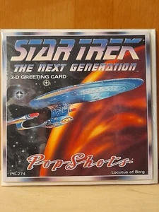 Vintage STAR TREK the next generation : carte de voeux en 3D - Imagen 1 de 3