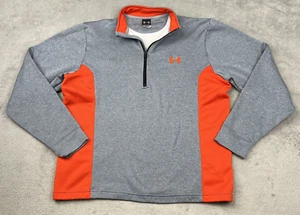 Under Armour Cold Gear Quarter Zip Pullover Men's Medium Athletic Sweater Gray - Picture 1 of 11