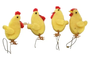Vintage Easter Chick Set of 4 Plastic Feet Yellow Made in Japan 3 inches high - Picture 1 of 7