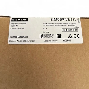 Siemens SIMODRIVE 6SN1123-1AB00-0AA2 Frequency Converter LT-MOD.IN 2x15A - Picture 1 of 2