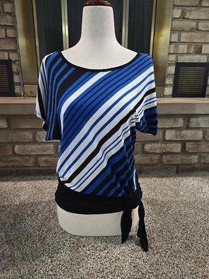 Бонго бренд Y2K доломан кружева назад верхний женщин Sz маленький ретро Bratzcore синий черный - Изображение 1 из 4