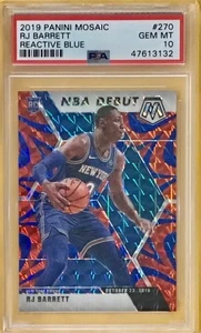 2019 PANINI - MOSAIC - REACTIVE BLUE #270 - R.J. BARRETT - ROOKIE PSA 10 - GEM - Picture 1 of 1
