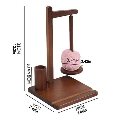 Wooden Yarn Holder Magnetic Knitting Yarn Dispenser with Phone Holder Prevent Ya - image 1 of 4