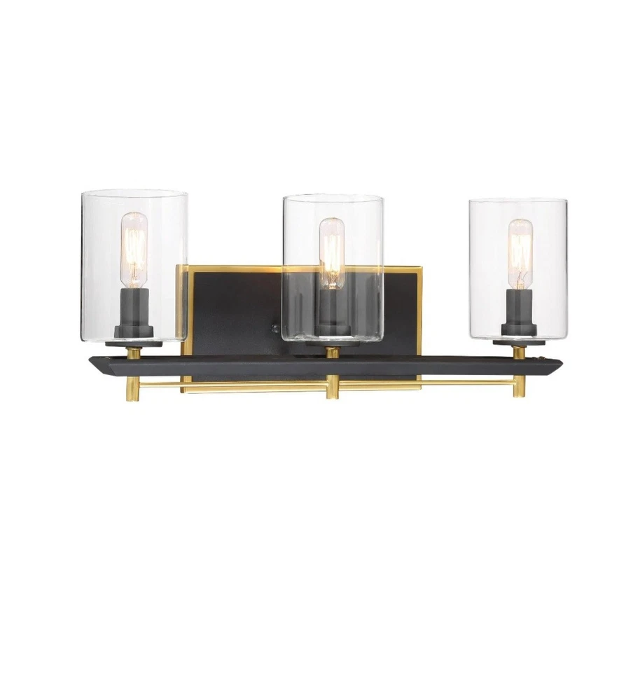 Metropolitan N7851 Sable Point 3 Light 20"W Bathroom Vanity Light - Sand Black - Image 1 of 1