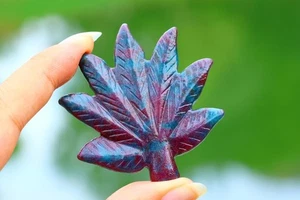 2.2'' Natural Zoisite leaf reiki Crystal decor crystal healing gift 1pc - Picture 1 of 9