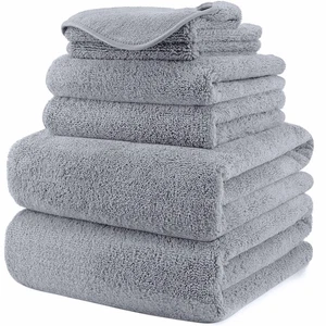 POLYTE Oversize, 60 x 30 in., Quick Dry Lint Free Microfiber Bath Towel Set, ... - Picture 1 of 7