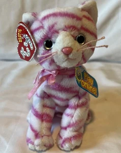Ty 2007 PURRY Pink & White Cat Beanie Baby - MWMTs - Secret Code Inside - Picture 1 of 6