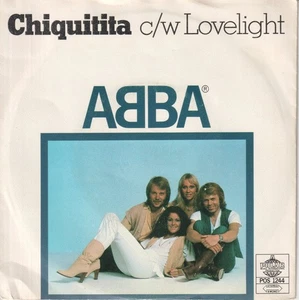 Abba Chiquitita C/W Lovelight 7" vinyl Sweden Polar 1979 solid centre label - Picture 1 of 4
