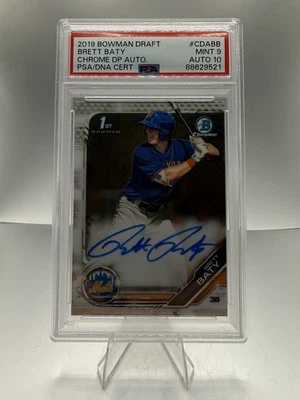 Bowman Draft 2019 - Chrome Draft Pick autógrafos Brett Baty #CDA-BB (AU, RC) Foto 1 de 2