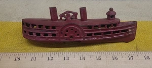 Antique Cast iron Paddle Wheel Steamboat Bank / Toy - For Parts or Restoration - Picture 1 of 8