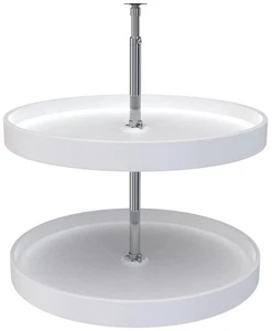Rev-A-Shelf 6012-24-52 Classic Double 2 Tier 24" Full Circle Lazy - White - Picture 1 of 6