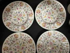 Minton Haddon Hall Rimmed Soup Bowl Set Of 4 - Picture 1 of 9