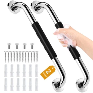 2Pack 16inch Grab Bars for Bathtubs and Showers, Premium Anti-Slip Handicap S... - Picture 1 of 8