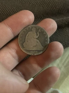 1877 Seated Liberty Half Dollar Lowball Fr Toner Philadelphia Mint - Picture 1 of 6