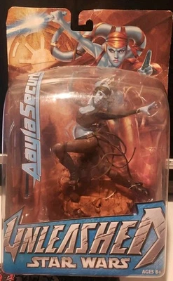 Boneco de ação Star Wars Unleashed Aayla Secura modelo escultura 2004 fechado 💥 - Imagem 1 de 2