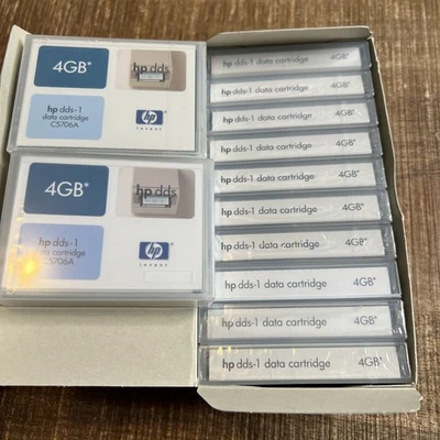 Lot of 12 Sealed HP DDS-1 Data Cartridges – 4GB Backup Tapes - Image 1 of 4