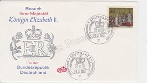 WEST GERMANY BUNDESPOST 1965 VISIT OF QUEEN ELIZABETH II STUTTGART - Picture 1 of 1