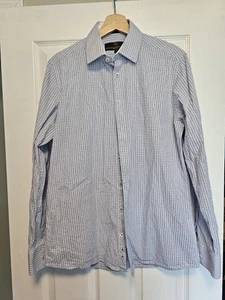 Versace 19-69 Abbigliamento Men’s Sportivo Button Down Dress Shirt Blue M 15.5 - Picture 1 of 5