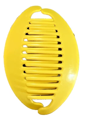 Vintage 1980s GOODY TZERS Hair Cincher Clip Banana Comb Ponytail Holder Yellow - Image 1 of 4