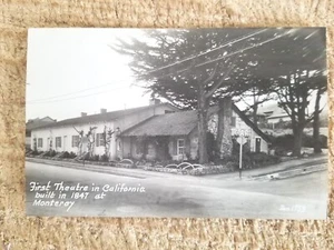 PRIMO TEATRO IN CALIFORNIA A MONTEREY.VTG VERA FOTO CARTOLINA RPPC*A27 - Foto 1 di 3