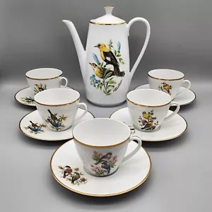 JUEGO DE TÉ BAREUTHER WALDSASSEN BAVIERA ALEMANIA PÁJARO 635 TETERA 6 TAZAS Y PLATILLOS - Imagen 1 de 24