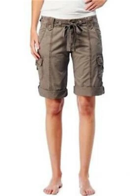 New Lucky Brand Tan Convertible Cropped Cargo Pant Short  2 26 - Image 1 of 3