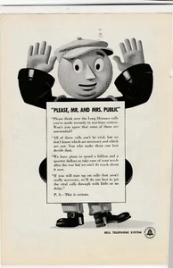 Original 1943 Bell Telephone Magazine Ad 'Please, Mr. and Mrs. Public' - Picture 1 of 1