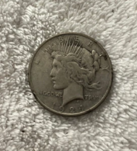 1924 Peace Silver Dollar - Picture 1 of 1