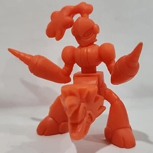 Mega Man Rockman 1.5" Gilliam Knight Man Orange Rubber Keshi Figure Bandai - Picture 1 of 3