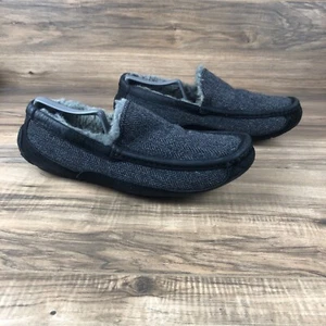 UGG Men's Ascot Tweed Suede slippers 1008305 Sz 8⚠️worn⚠️ - Picture 1 of 11