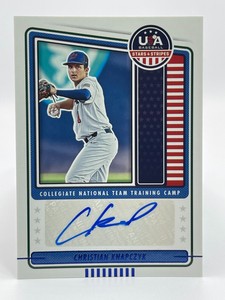 2023 USA Stars & Stripes CHRISTIAN KNAPCZYK Auto BLUE AUTOGRAPH Free Shipping