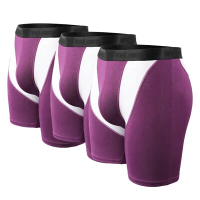 3PCS Men Boxer Underwear Tagless Breathable Stretch Shorts Compression Trunks US - Image 1 of 4