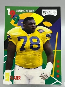 1995 Playoff Prime Football Card #26 Jackie Slater - Unsung Heroes Silver Foil - Picture 1 of 3