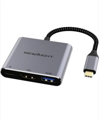 Adaptador convertidor USB-C a HDMI HDTV TV para teléfono tableta USB-C 3 en 1 #5 Foto 1 de 2