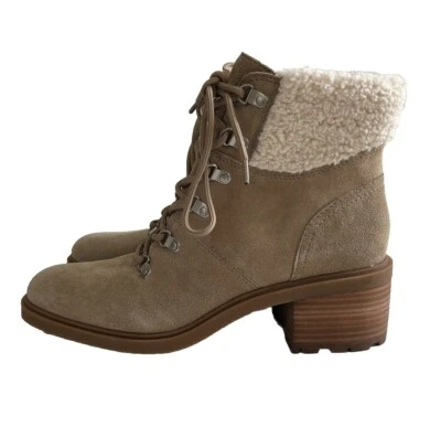GORGEOUS Lucky Brand Women's Demia Hiker Boots Size 10 Beige Suede BRAND NEW!! - Image 1 of 4