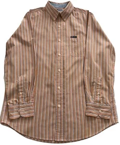 Chaps Mens Long Sleeve Smart Casual Button Down Striped Shirt Size Medium - Picture 1 of 17