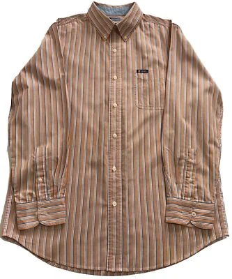 Chaps Mens Long Sleeve Smart Casual Button Down Striped Shirt Size Medium - Image 1 of 4