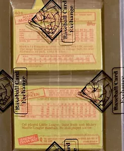 1985 Topps Baseball Rack Pack BBCE Sealed w Mark McGwire RC & Cal Ripken Jr back - Picture 1 of 3