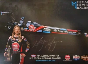 2018 signiert Megan Meyers Handout Top Alkohol Dragster 7 1/2 x 11 NGK Zündkerzen - Bild 1 von 2