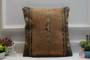 16x16 incHandmade Patchwork Decor Rug Pillow, 16x16 inc Throw Pillow Case, Vinta - Picture 1 of 8
