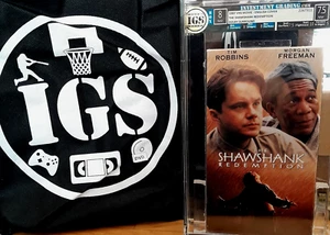 THE SHAWSHANK REDEMPTION 1994 ORIGINAL vhs new graded IGS 8/7.5 NM *1987 TYPO* - Picture 1 of 4