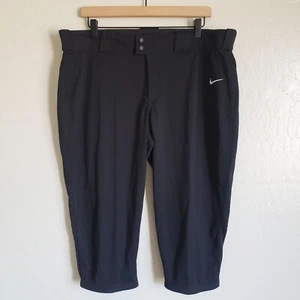 Nike Vapor Select 3/4 Softball Pants Black Size Women's XL NEW Style AV6642-010 - Picture 1 of 10