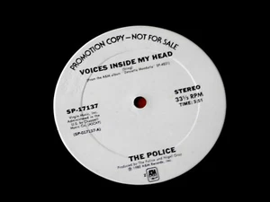 POLICE~ VOICES INSIDE MY HEAD~ RARE PROMO~ NEAR MINT COPY~ A & M ~ WHEN THE - Picture 1 of 2