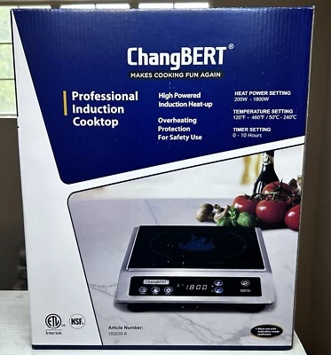 Индукционная варочная панель ChangBERT, портативная плита коммерческого класса, нагрев 1800 Вт - Изображение 1 из 3