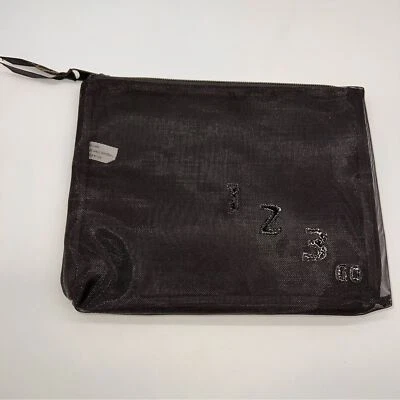 Signature A Makeup Bag Black Mesh Front/Smooth Back 1 2 3 GO on Front Corner - Image 1 of 4